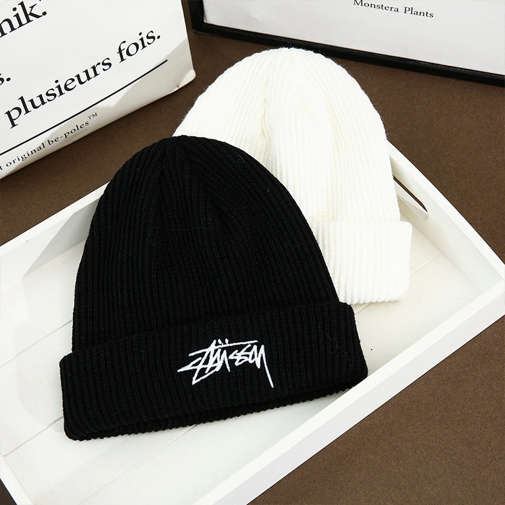 High Quality Popular Wool Warm Fashion Hot Selling Winter Knitted Beanie Caps Fisherman Beanie Hats