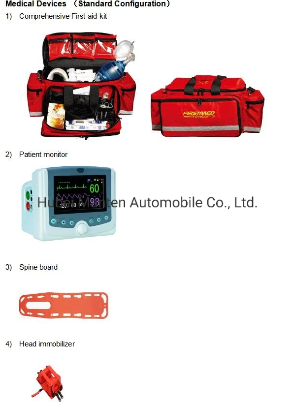 Factory Designed Isuzu First Aid 4X4 Emergency ICU Ambulance for Patients Monitoring