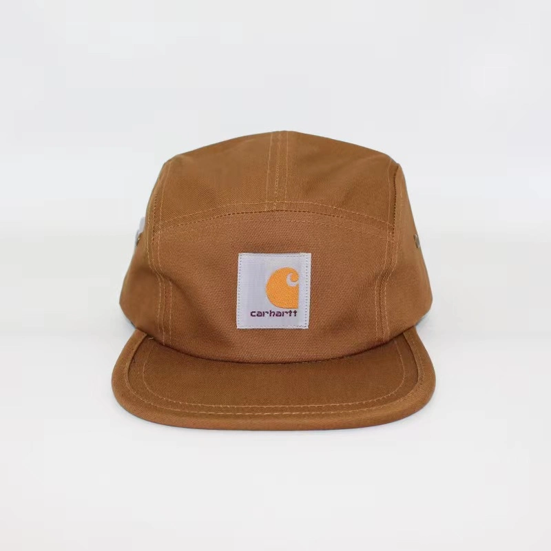 Wholesale Unstructured Flat Brim Anti Solid Color Hat Custom Logo Camping Hat 5 Panel Hats