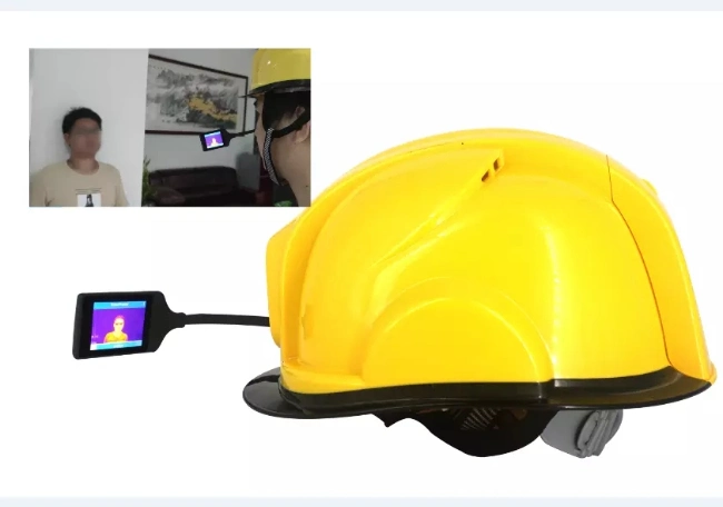 Thermal Imaging Hard Hat with Camera Support 4G 3G WiFi GPS Live Video Viewing on Screen