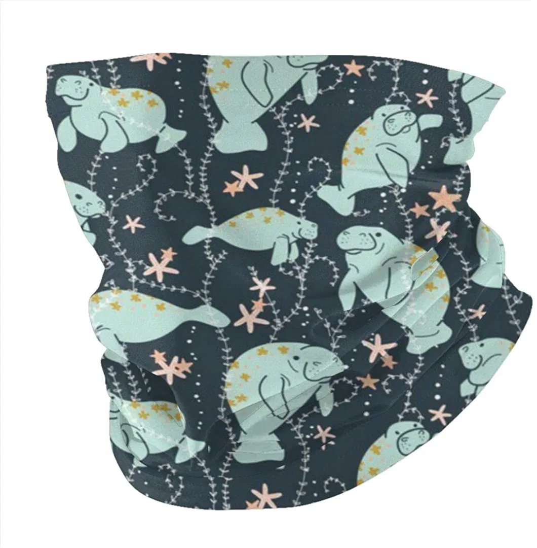 Cute Outdoor Customed Pattern 100% Polyester Multifunctional Breathable Tube Bandana for Hiking, Cycling