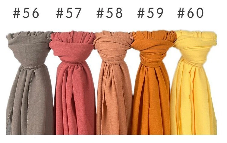 80colors Silk Like Head Women&prime;s Fashion Hair Wrapping Sleeping Hijab Muslim Scarf