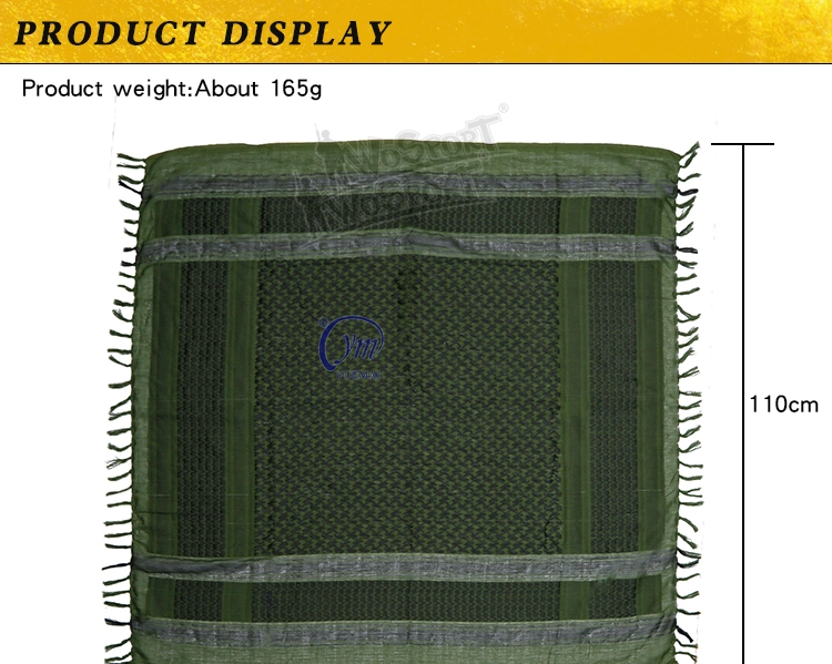 Windproof Military Shemagh Tactical Desert 100% Cotton Keffiyeh Scarf Wrap