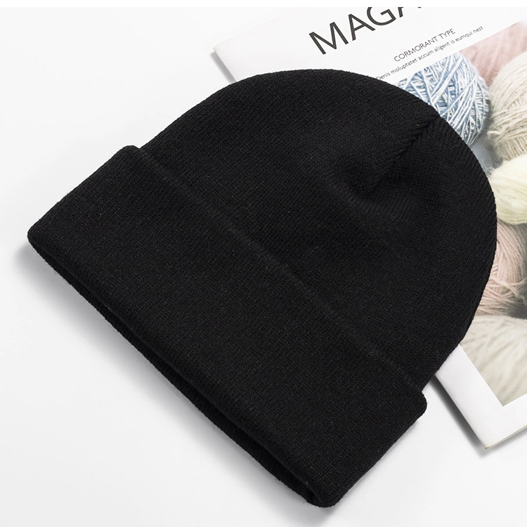 Plain Blank Women Winter Knitted Manufacturers Customize Beanies Hat