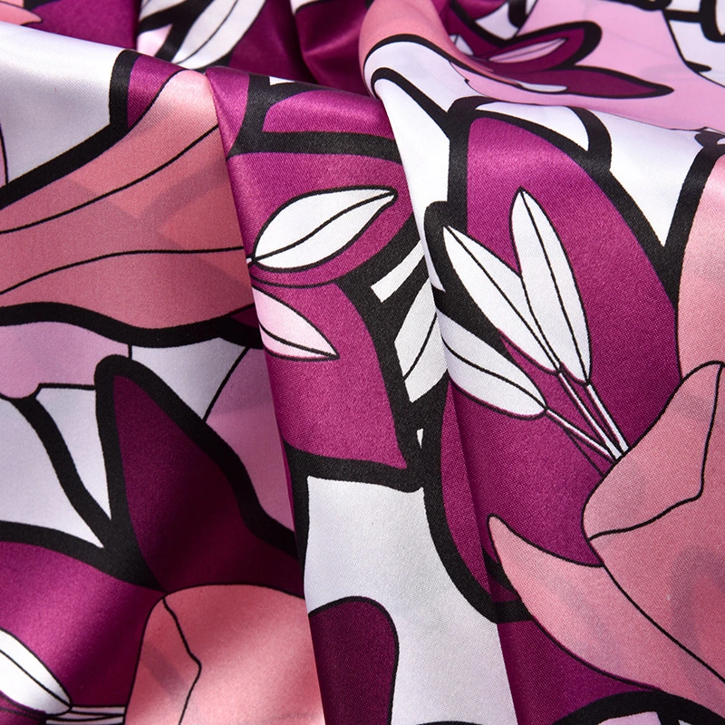 Fashion Design Polyester Satin Chiffon Fabric Digital Printing for Garment Dress Scarf