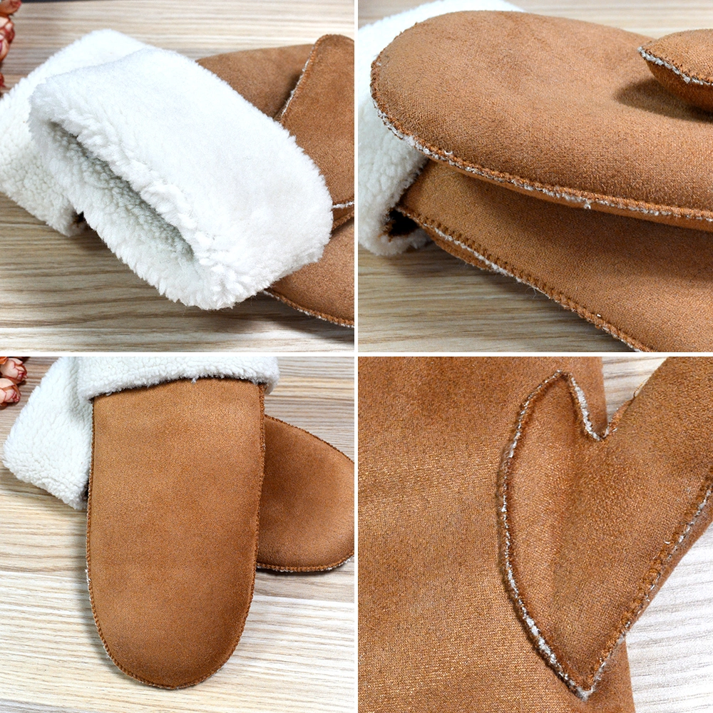 Suede Woman Thick Winter Anti-Cold Keep Warm Gloves, Wholesale Cheap Mittens From China Factory