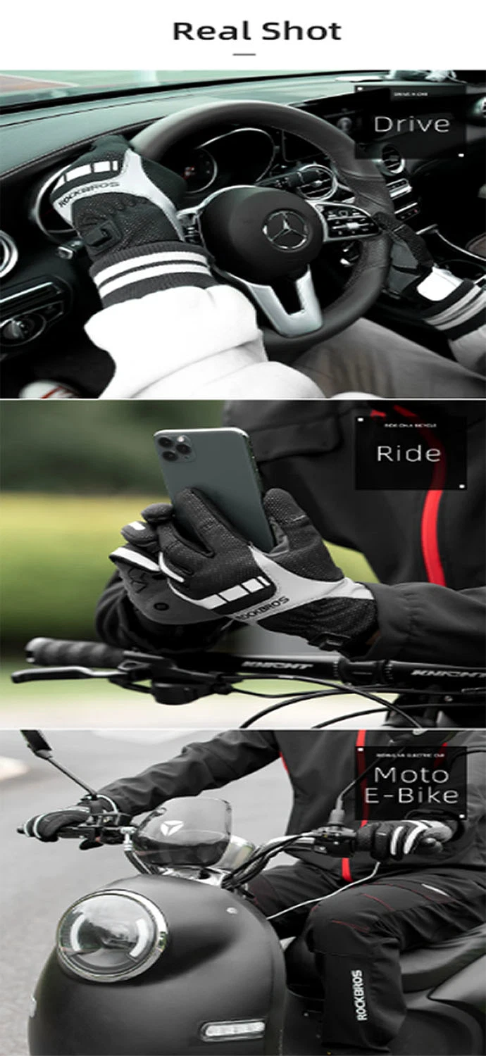 Rockbros Electric Cycling Gloves - Smart Temperature Control, Comfortable Riding