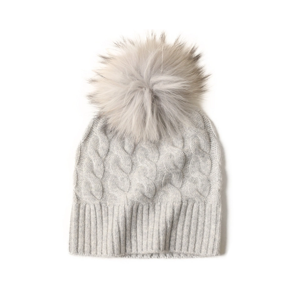 2023 New Knit POM POM Custom Cap Women Knitted Beanie Winter Hat