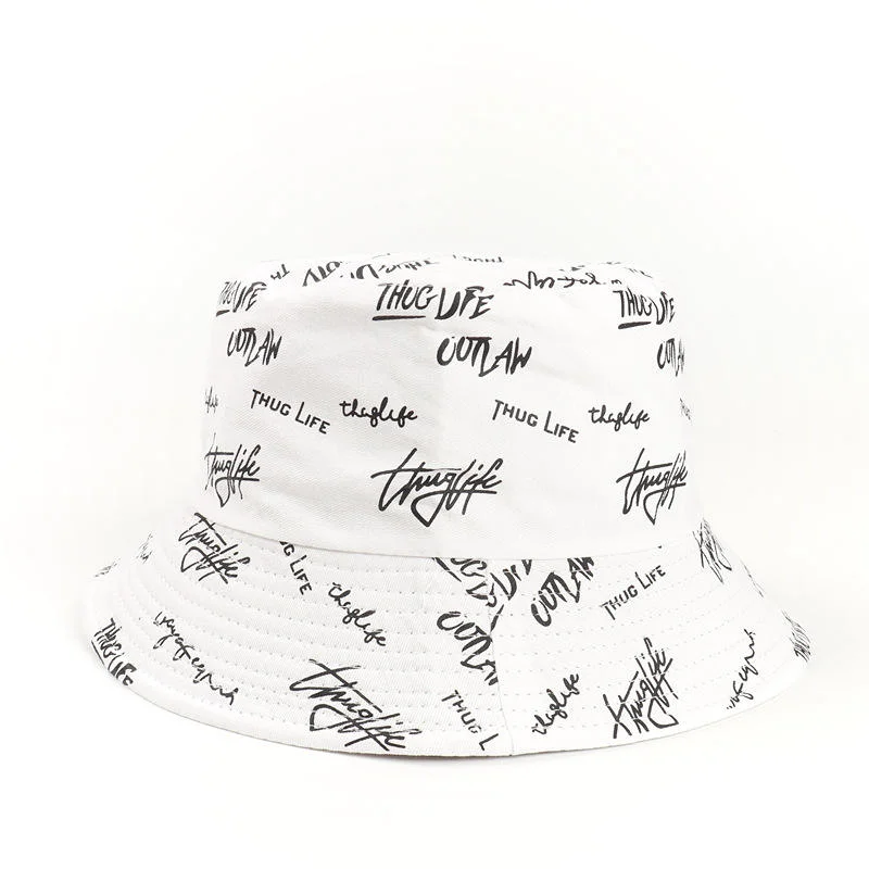 Fashion Designer Reversible Custom Logo All Over Printed and Embroidered Cotton Fisherman Bucket Hat, Bucket Hat Custom