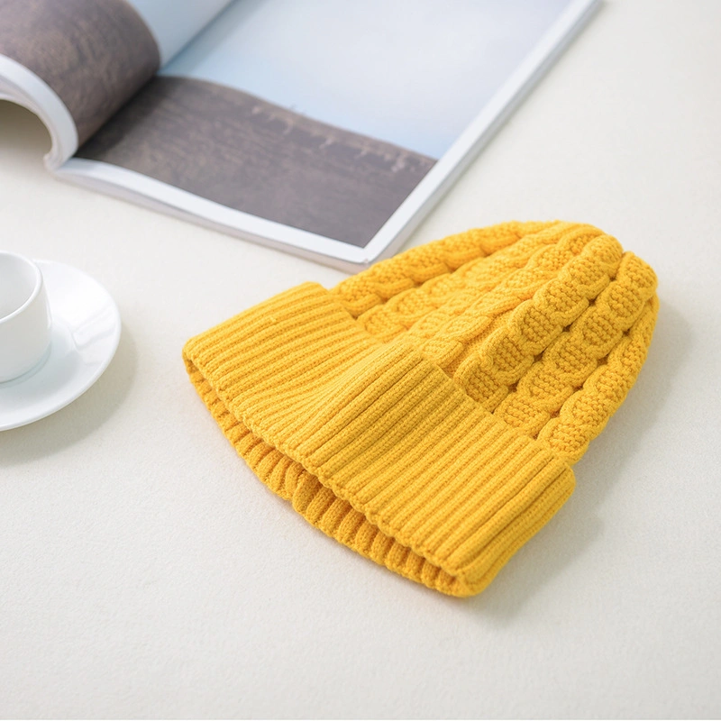 Chinese Manufacturer Cheap Price Custom Logo Plain Handmade Solid Color Beanie Hat