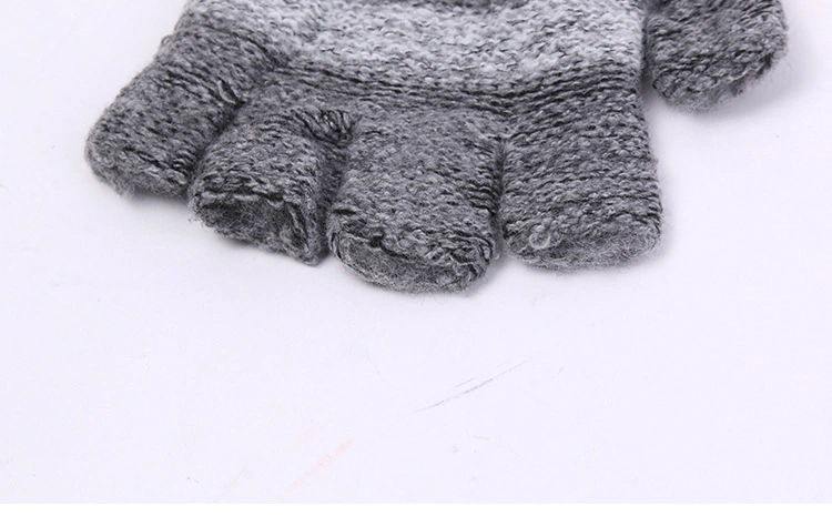 Cheap Mohair Wool Acrylic Brushed Half Finger Fingerless Magic Knit Gloves Plush