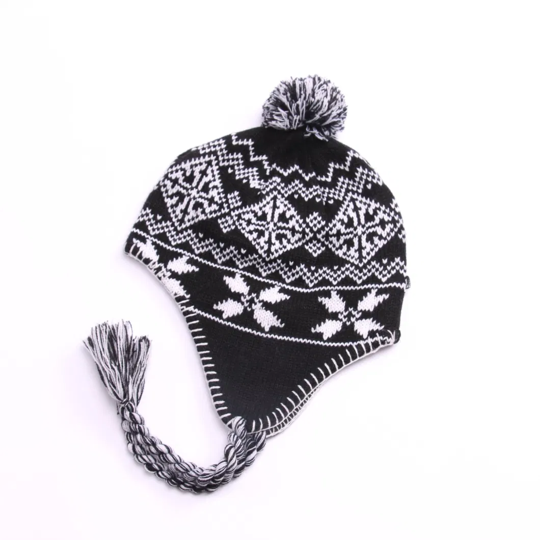 Acrylic Jacquard Winter Earflap Winter Hat