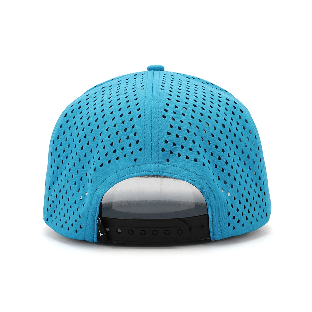 Custom High Quality 5-Panel Laser-Cut Perforated Cap Sports Hip Hop Snapback Hat