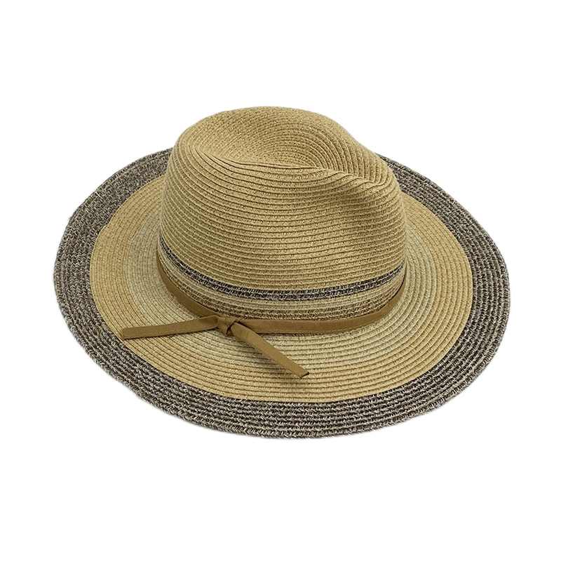 Colourful High Quality Oversized Sun UV Protection Personalized Floppy Panama Straw Hat Manufacturer