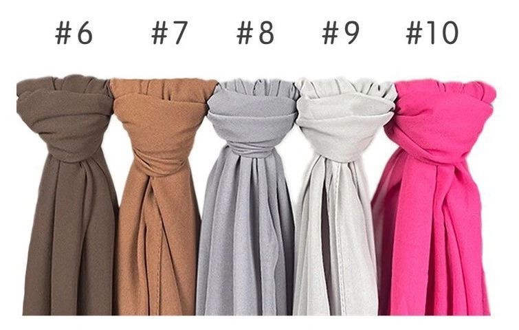 80colors Silk Like Head Women&prime;s Fashion Hair Wrapping Sleeping Hijab Muslim Scarf