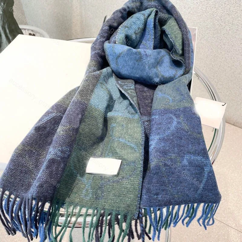 Luxury Brand Designer Scarf Women Winter Wool Plaid Tassel Silk Scarves Shawls