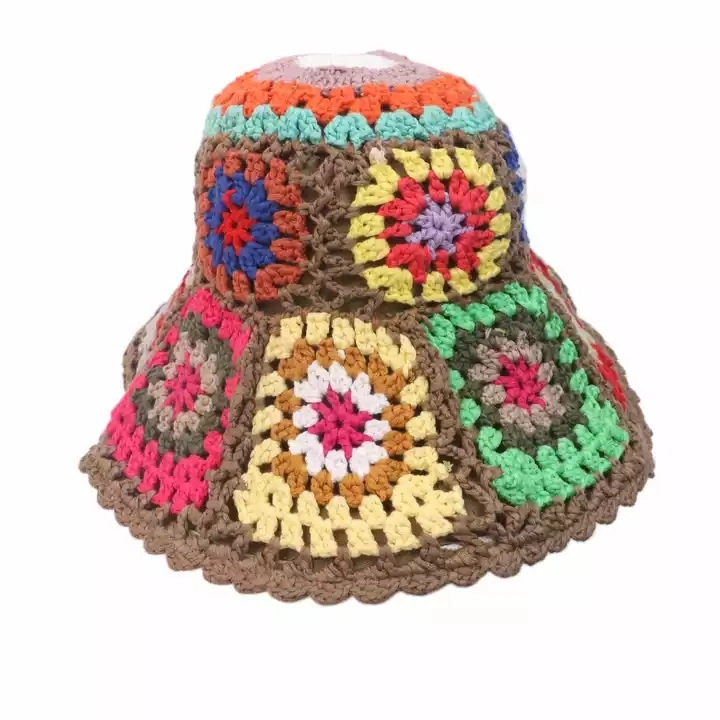 New Arrival Soft Handmade Warm Knitting Crochet Hat Cotton and Linen Bucket Hat