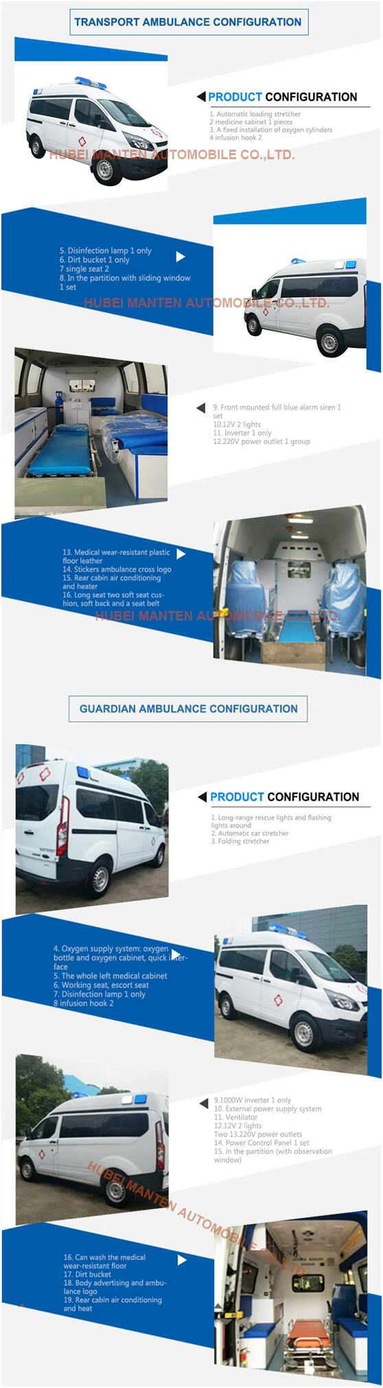 Factory Designed Isuzu First Aid 4X4 Emergency ICU Ambulance for Patients Monitoring