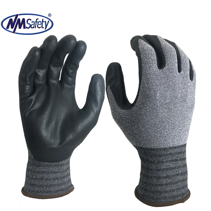 Nmsafety Thin Micro Foam Nitrile Palm Coated Smart Phone Touch Screen Glove