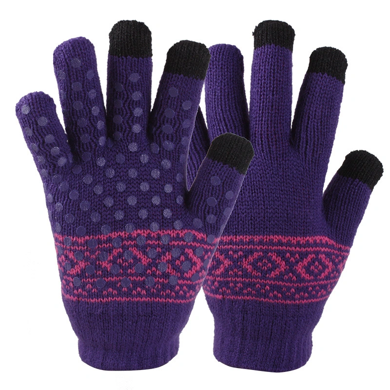 Winter Warm Touch Screen Jacquard Magic Non-Slip Winter Gloves