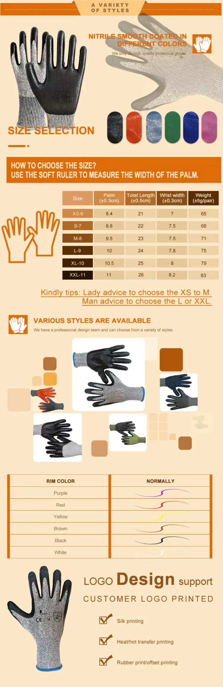 Child Cut Resistant Gloves Level 5 Protection Safety Anti Cut Gloves for Play