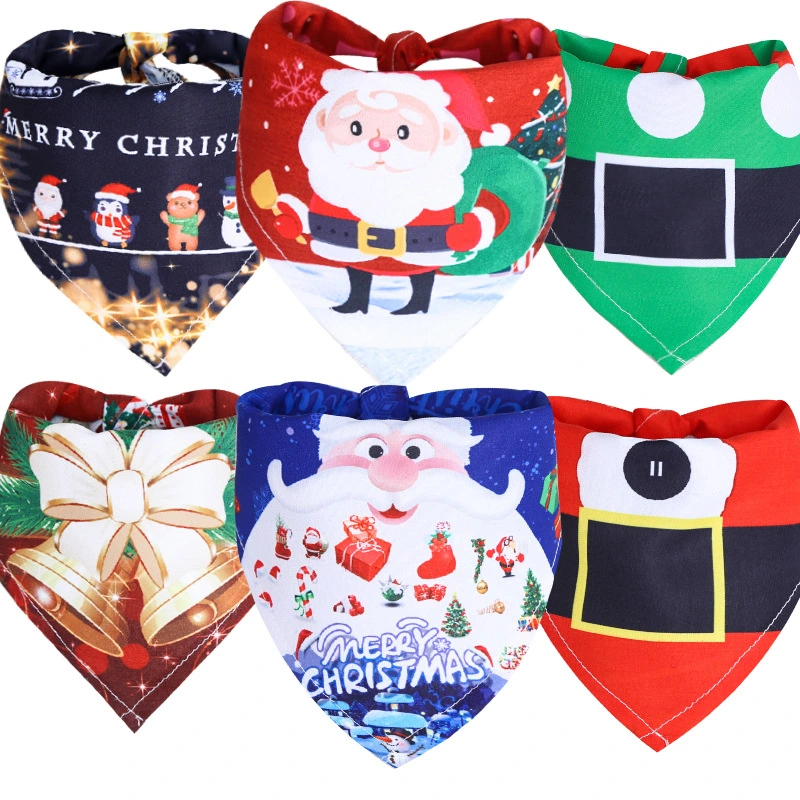 Xmas Decoration Pet Clothing Accessories Dog Bandana Triangle Scarf