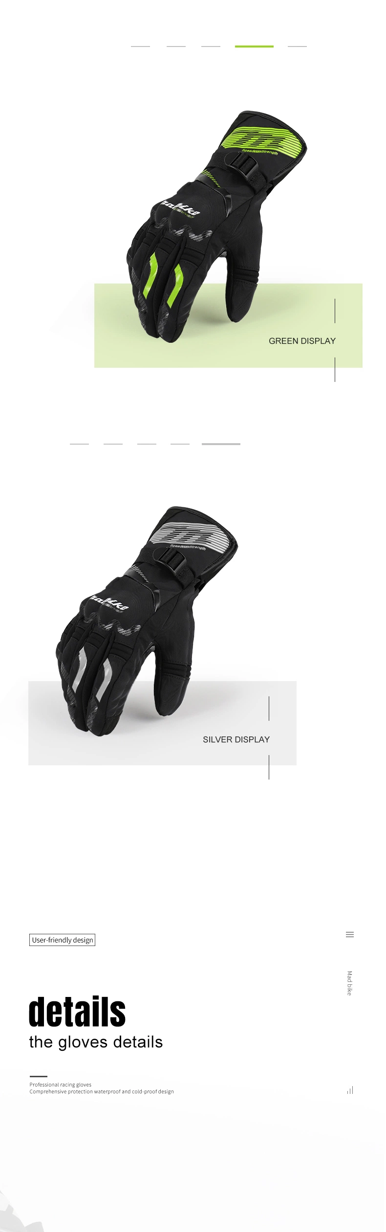 Full Finger Motorcycle Winter Gloves Anti-Slip Motorcycle Windproof Bike Gloves Touch Screen Motocross Racing Waterproof Gloves