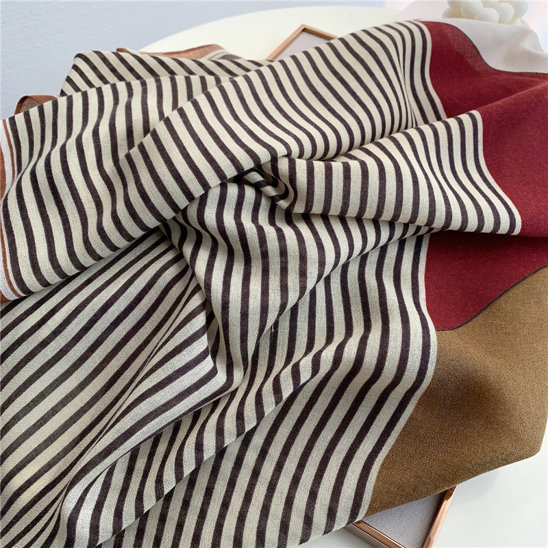 Women Scarf Fashion Plaid Print Cotton Hijabs Scarves