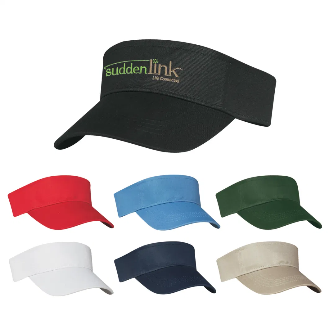 Wholesale Customize 100% Cotton Outdoor Golf Sports Sun Visor Cap Hat