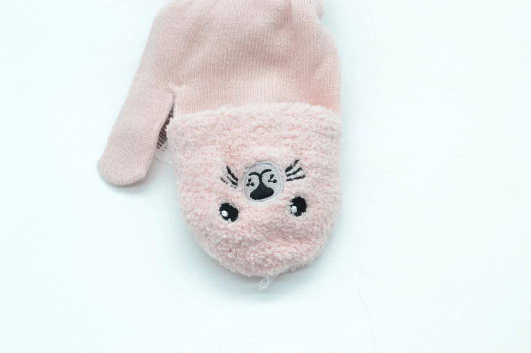 Children&prime; S Winter Gloves Girls&prime; Outdoor Small Mittens Thickened Warm Kids Magic Knitted Gloves