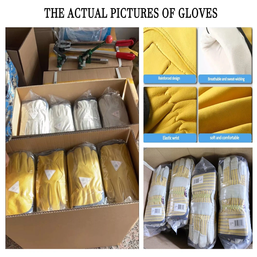 Wholesale Factory Custom Cheap Good Quality Leather Winter Gloves Supplier Fashion Warm Gloves Sheepskin Leather Mittens Gloves