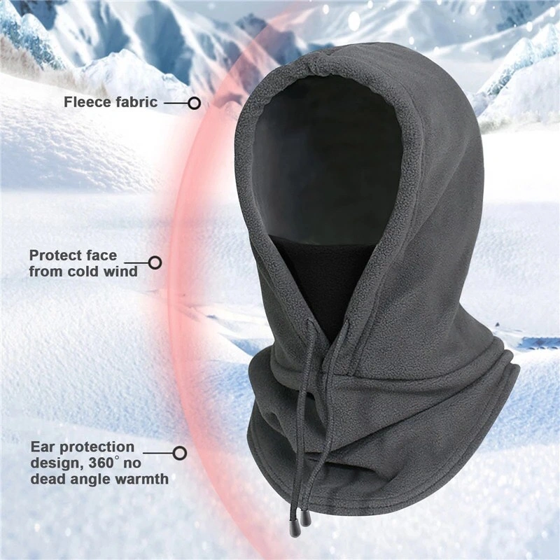 Factory Wholesale Men Women Custom Design Ski Polar Fleece Winter Hat Balaclava Hood Manufacture