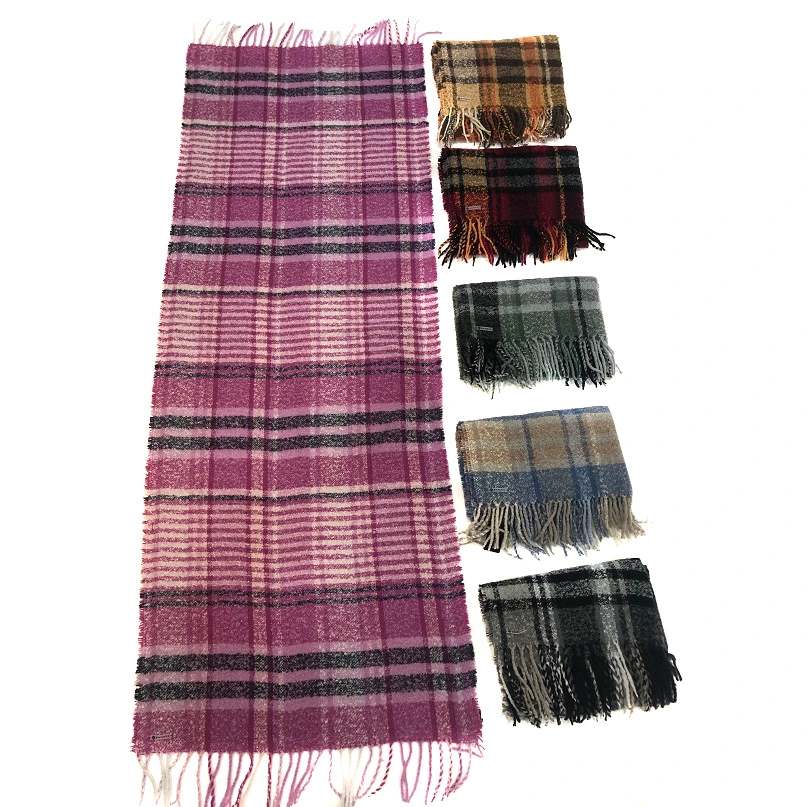 Personalized Custom Design Acrylic Women Fashion Long Scarf with Fringes