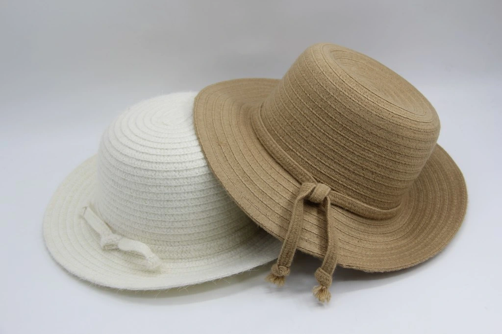 Adult Winter Polyester Straw Hat Shaping Hat Lady Style Single Color Fabric