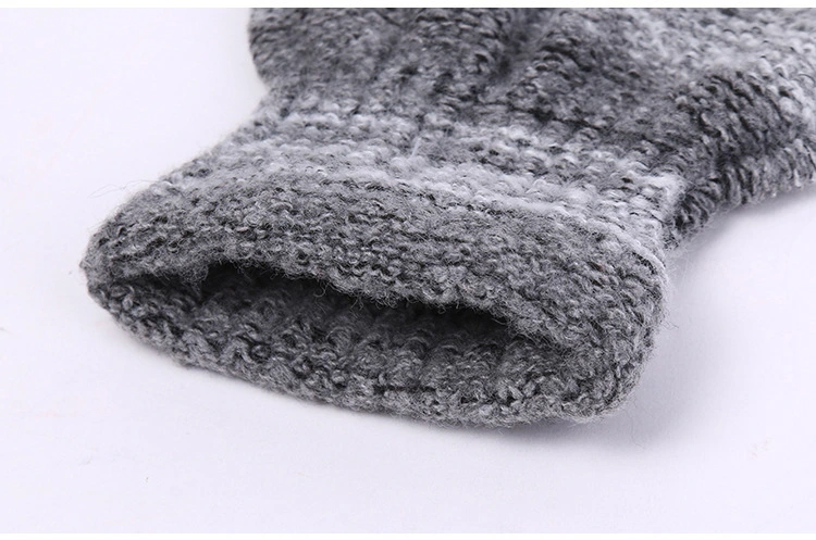 Cheap Mohair Wool Acrylic Brushed Half Finger Fingerless Magic Knit Gloves Plush