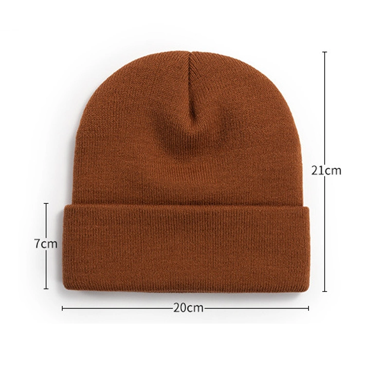 Solid Color Custom Embroidery Logo Winter Kit Hats Outdoor Warm Beanies