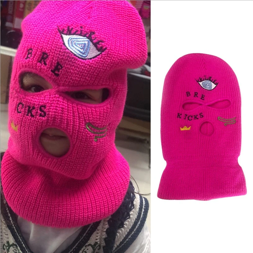 Custom Embroidery 3 Holes Ski Masks Full Face Balaclava