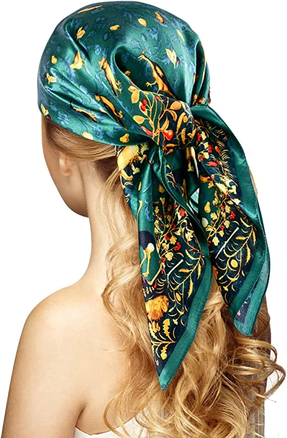 Digital Print Custom 100% Mulberry Silk Square Scarf