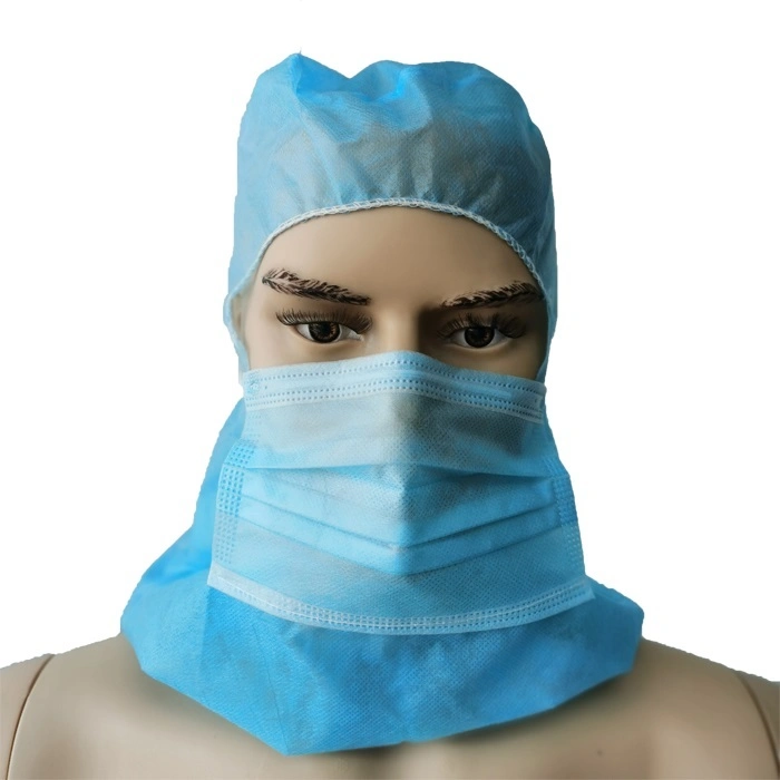 Adult Size Single Use Polypropylene Pirate Hood Light Weight Non-Woven Protective Balaclava Disposable Cap Isolation Hood Cap Pirate Cap Hairnets Head Cover