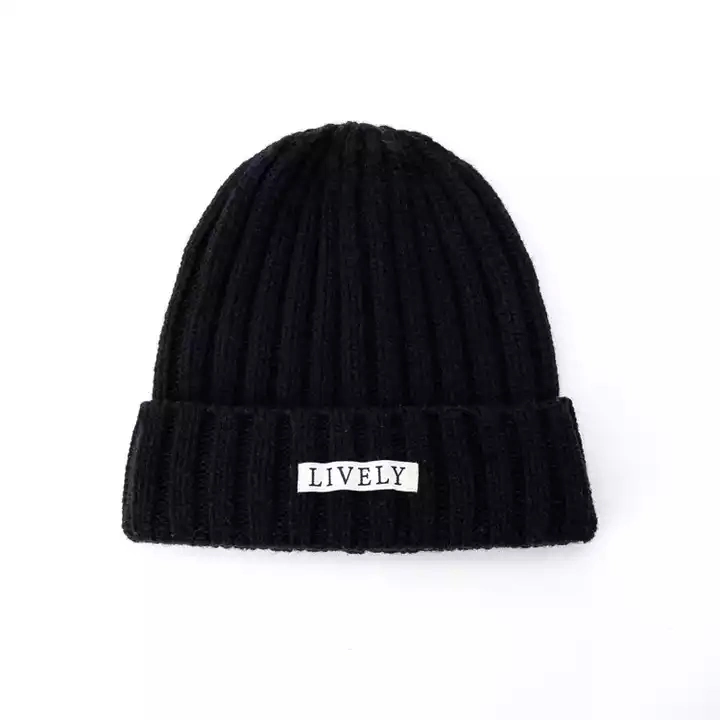 Solid Color Custom Embroidery Logo Rib Winter Kit Hats Outdoor Warm Customize Beanies Hats