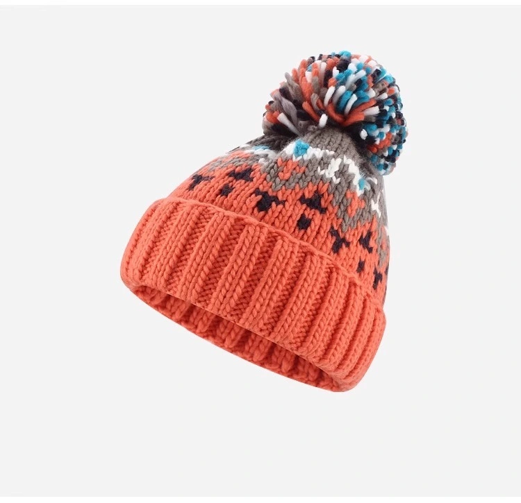 High Quality Fashion Winter Acrylic Knitted POM-POM Beanie Hat