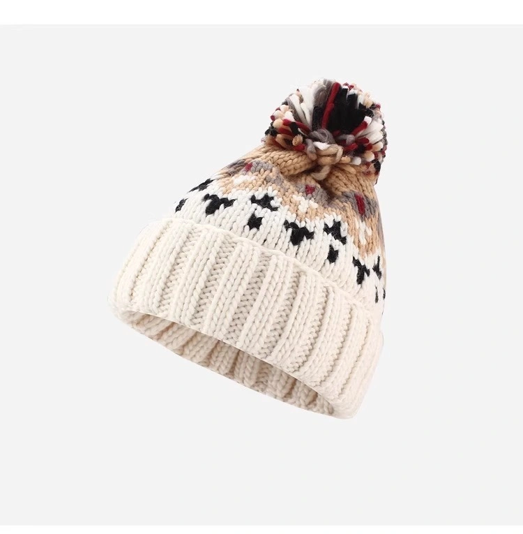 High Quality Fashion Winter Acrylic Knitted POM-POM Beanie Hat