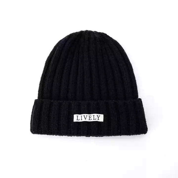 High Quality Custom Embroidery Logo Rib Winter Kit Hats Outdoor Warm Customize Beanies Hats