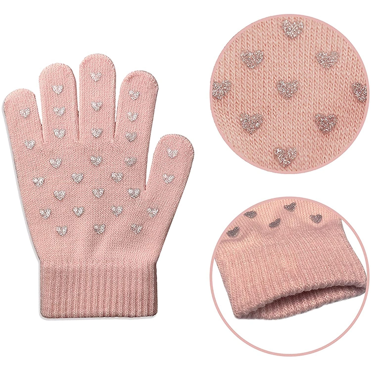 Magic Knitted Stretch Elastic Twist Winter Warm Jacquard Acrylic Gloves