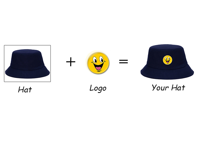 Custom Simple Design Solid Color Unisex Cotton Bucket Hat