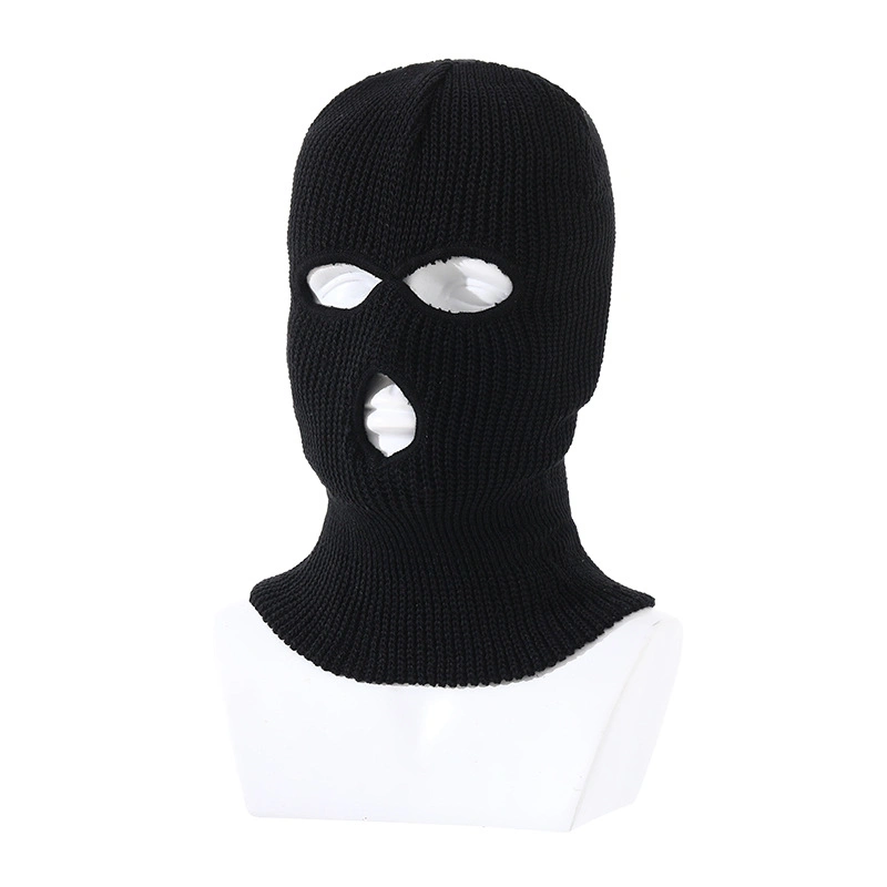 China Factory OEM Custom Design Outdoor Winter Acrylic Knitted Balaclava Cap Balaclava Face Mask