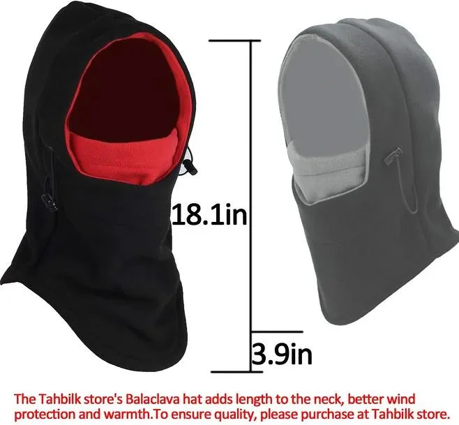 Hiking Camping Cycle Polar Fleece Outdoor Balaclava Snood Double Layer Adjustable Neck Tube Scarf