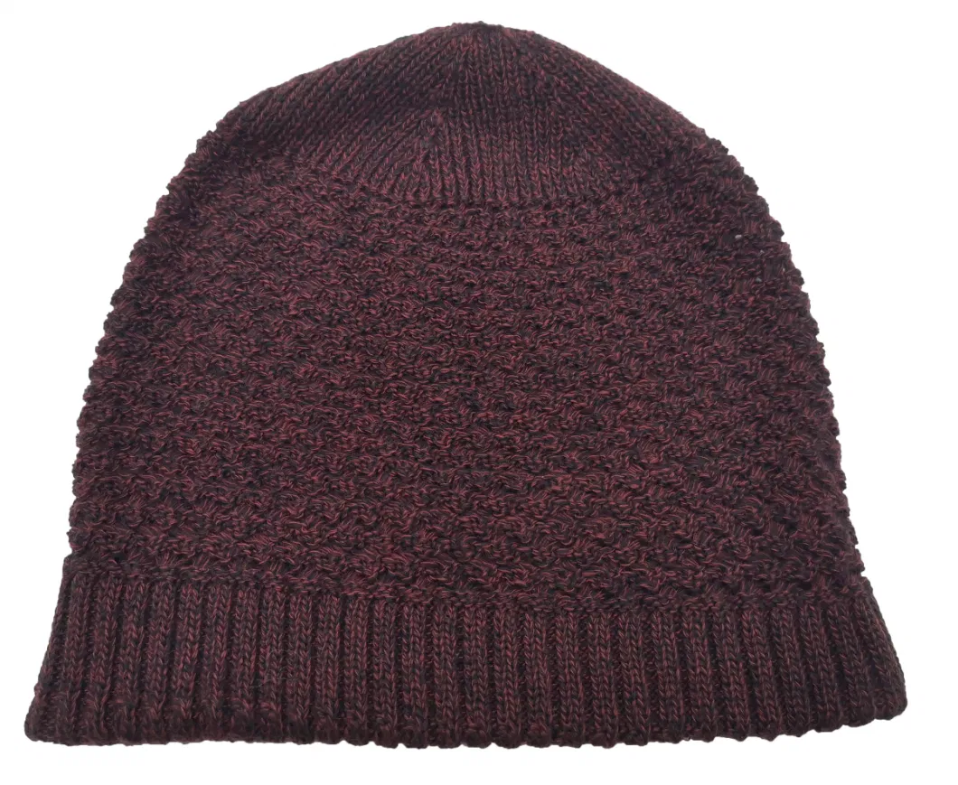 Warm Caps with Jacquard&Embroidery, Adult Knitted Beanie for Winter&amp; Autumn