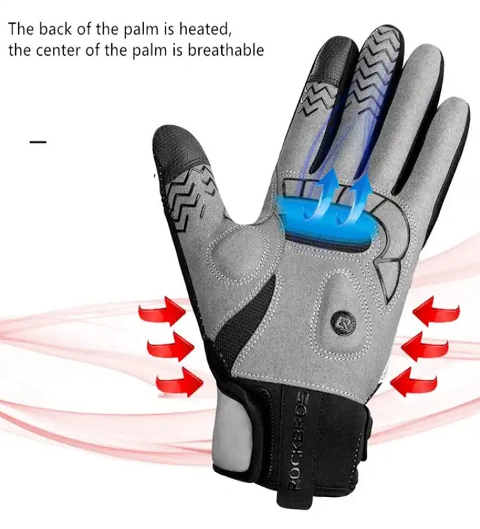 Rockbros Electric Cycling Gloves - Smart Temperature Control, Comfortable Riding