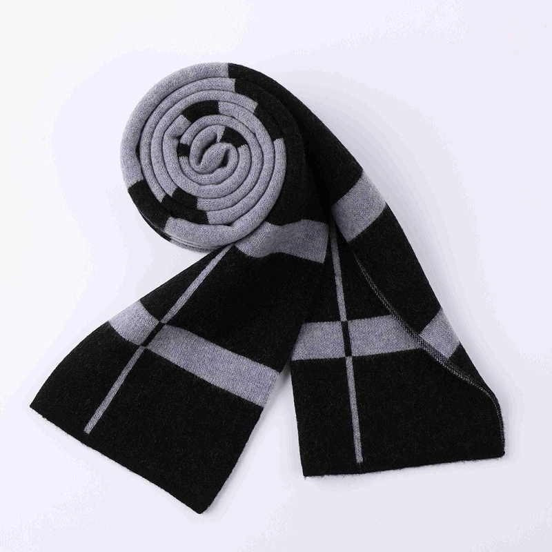 Softy Long Men Knitted Winter Simple Warm Cashmere Feeling Blended Fabrics Scarf